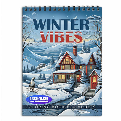 LBKHOUSE Winter Vibes Coloring Book For Adults