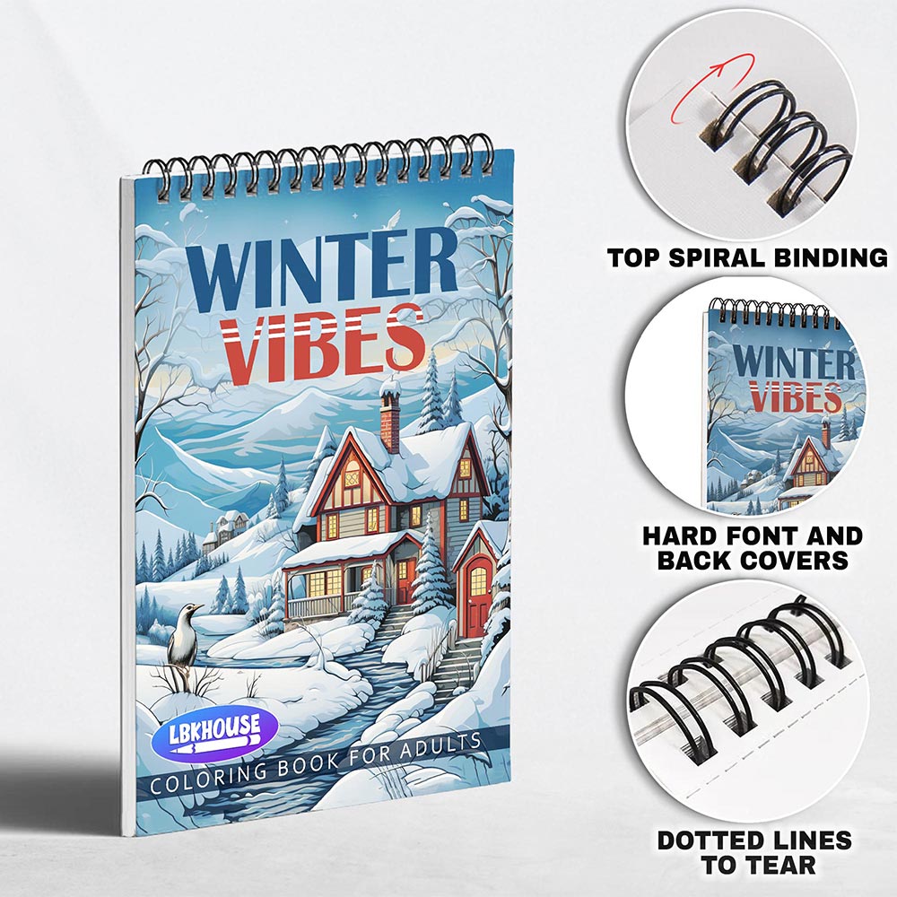 LBKHOUSE Winter Vibes Coloring Pages For Adults