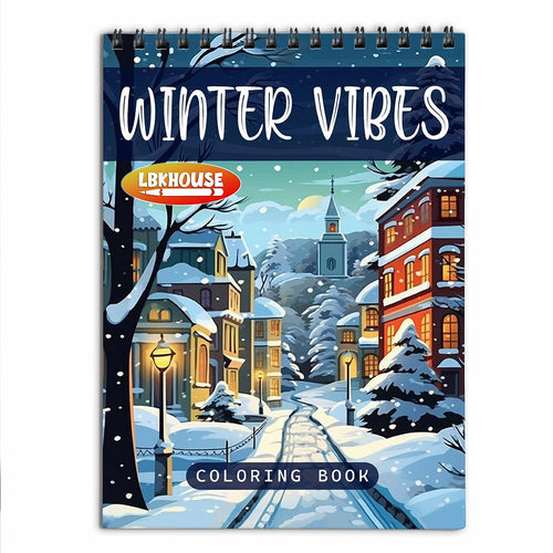 LBKHOUSE Winter Vibes Coloring Book for Adults
