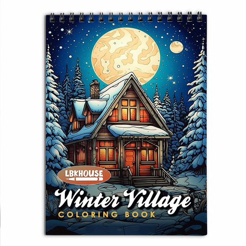 LBKHOUSE Winter Village Coloring Book for Adults