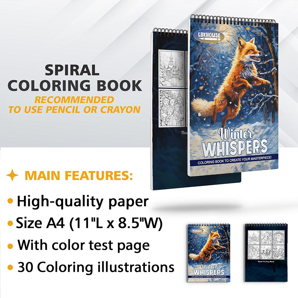 LBKHOUSE Winter Whispers Coloring Sheets For Adults