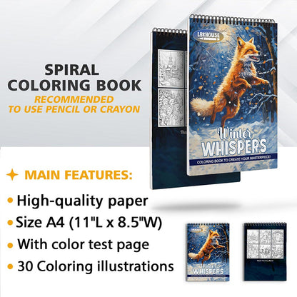 LBKHOUSE Winter Whispers Coloring Sheets For Adults