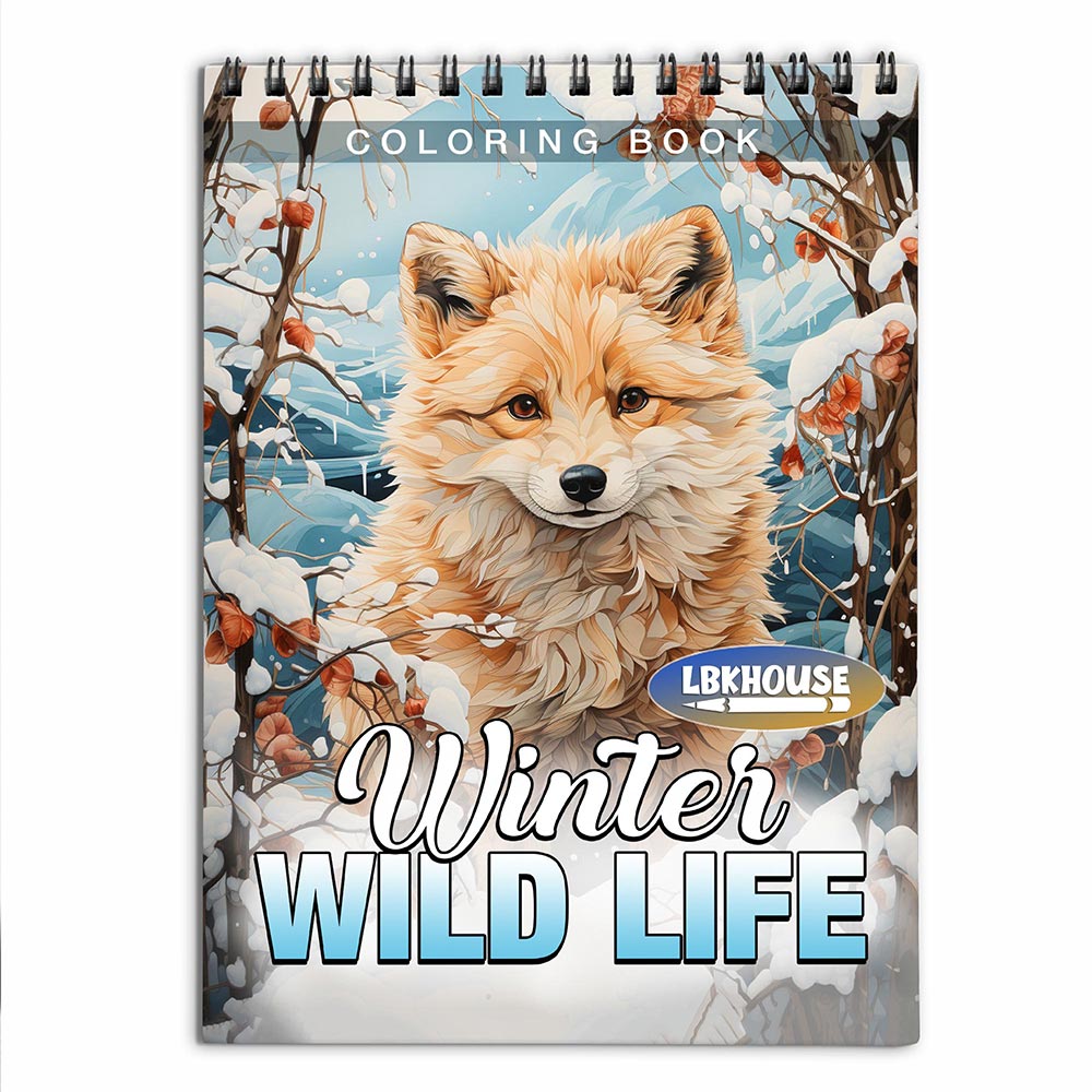 LBKHOUSE Winter Wild Life Coloring Book For Adults