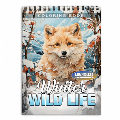 LBKHOUSE Winter Wild Life Coloring Book For Adults