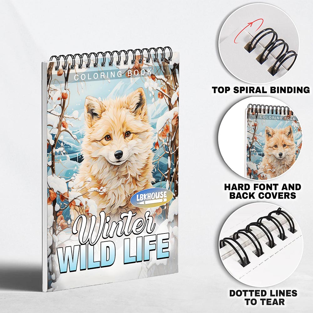 LBKHOUSE Winter Wild Life Coloring Pages For Adults