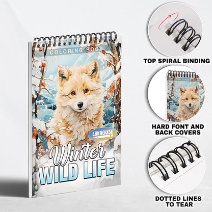 LBKHOUSE Winter Wild Life Coloring Pages For Adults