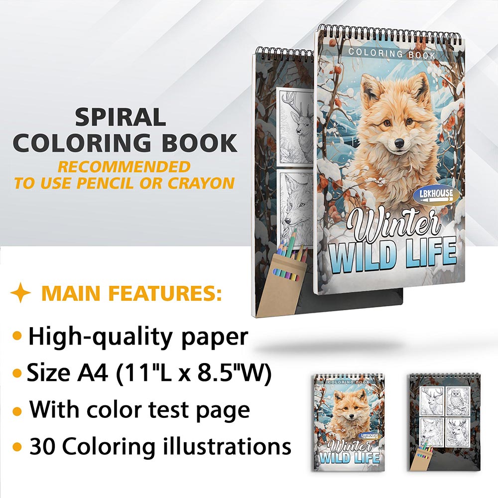 LBKHOUSE Winter Wild Life Coloring Sheets For Adults