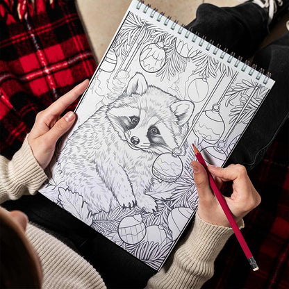 LBKHOUSE Winter Wild Life Spiral Bound Coloring Book For Adults