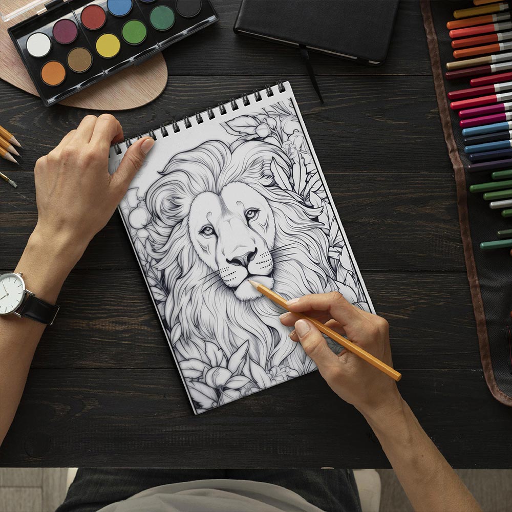 LBKHOUSE Winter Wild Life Coloring Book Spiral Bound For Adults