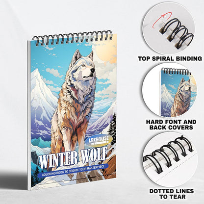 LBKHOUSE Winter Wolf Coloring Pages For Adults