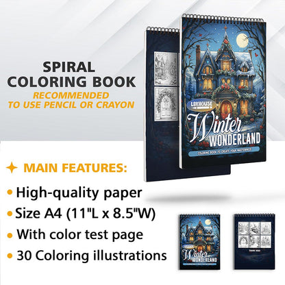 LBKHOUSE Winter Wonderland Coloring Sheets for Adults