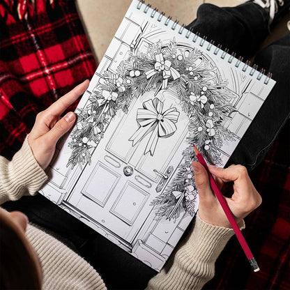 LBKHOUSE Winter Wonderland Spiral Bound Coloring Book for Adults