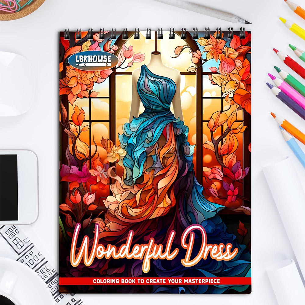LBKHOUSE Wonderful Dress Coloring Book for Adult