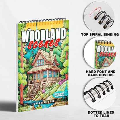 LBKHOUSE Woodland Scene Coloring Pages for Adult