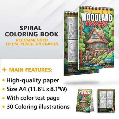 LBKHOUSE Woodland Scene Coloring Sheets for Adult
