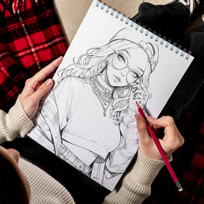 LBKHOUSE Y2K Spiral Bound Coloring Book for Adult