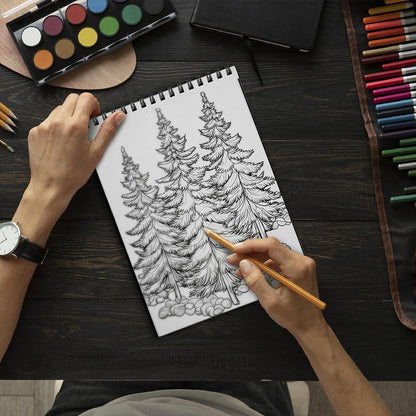 LBKHOUSE Winter Nature Coloring Book Spiral Bound for Adults