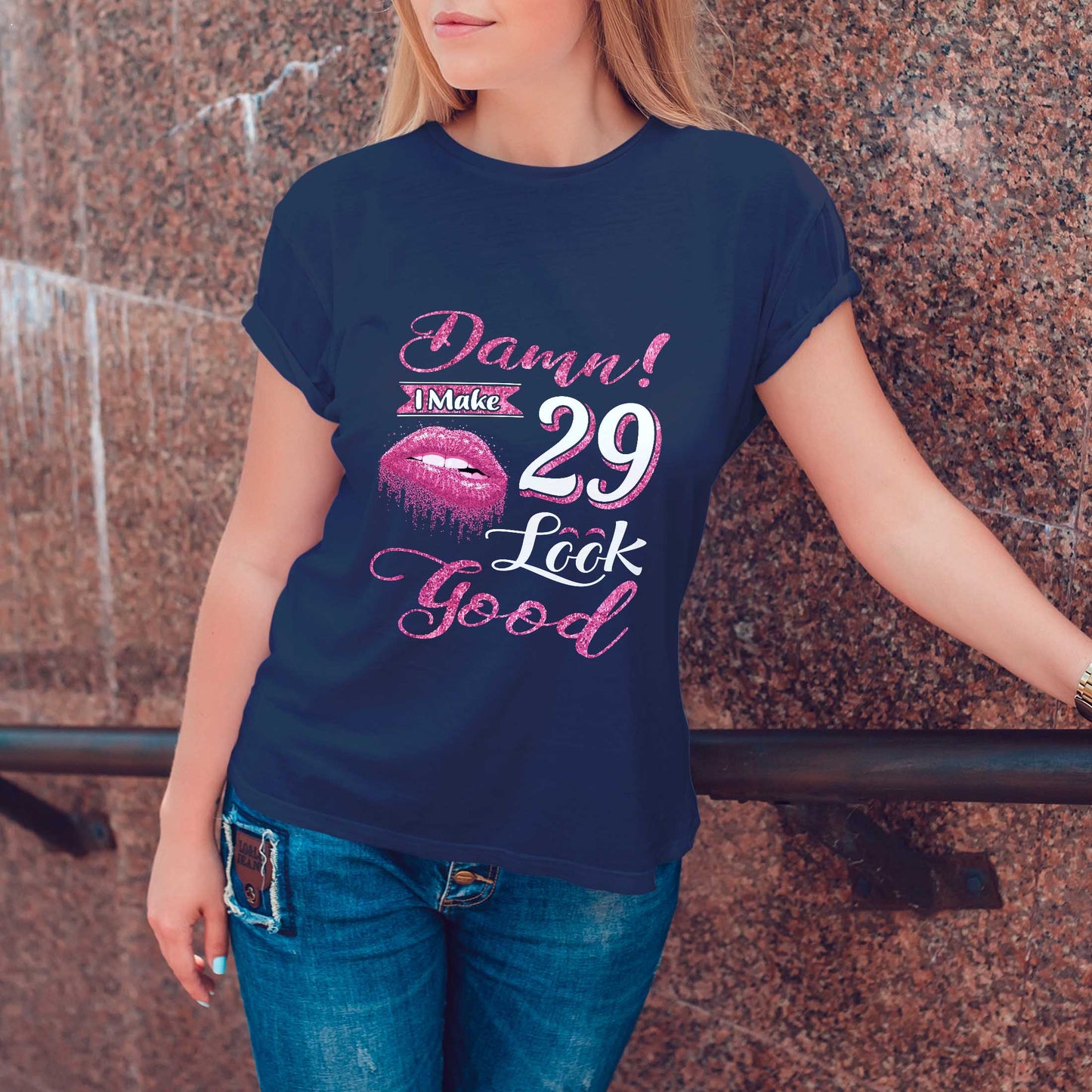 Netecom Damn I Make 29 Look Good T-Shirt, Funny Birthday Shirt for Women, Ideal Gift for 29 Birthday