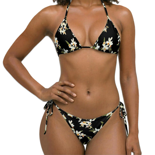 Orchid Bikini Set for Women, Two Piece Swimsuit, Elegant Floral Beachwear | Netecom