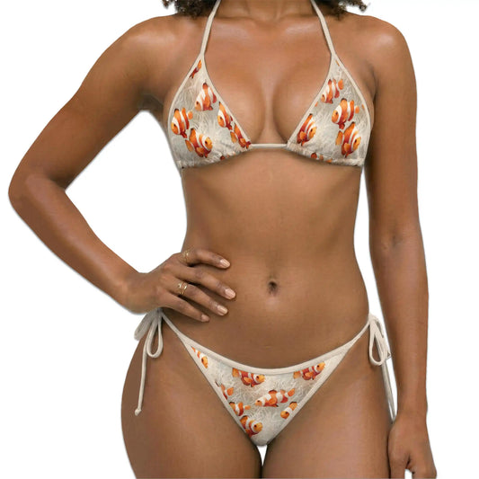Clownfish Bikini Set for Women, Two Piece Swimsuit, Ocean Sea Life Beachwear | Netecom
