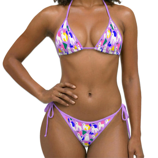 Goldendoodlese Bikini Set for Women, Two Piece Swimsuit, Cute Dog Beachwear | Netecom