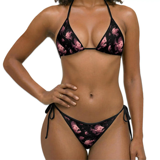 Anglerfish Bikini Set for Women, Two Piece Swimsuit, Deep Sea Ocean Beachwear | Netecom