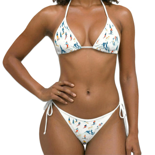 Skiing Bikini Set for Women, Two Piece Swimsuit, Winter Sports Beachwear | Netecom