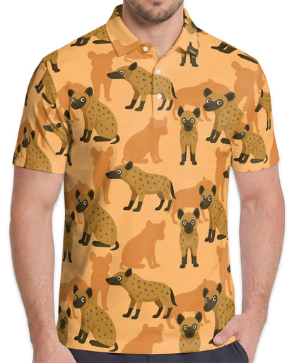 Hyena Polo Shirt – African Wildlife Print | Netecom
