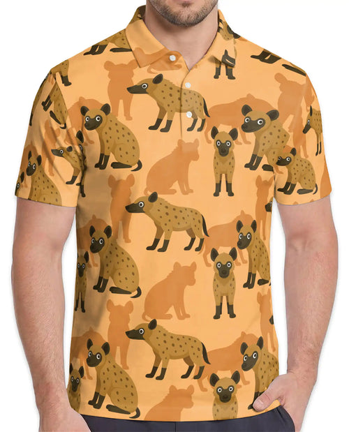 Hyena Polo Shirt – African Wildlife Print | Netecom