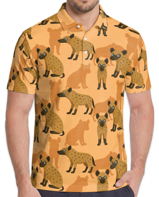 Hyena Polo Shirt – African Wildlife Print | Netecom