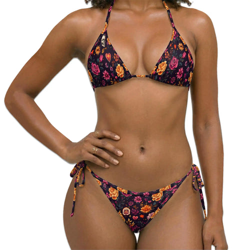 Valentine's Day Bikini Set for Women, Two Piece Swimsuit, Romantic Floral Beachwear | Netecom