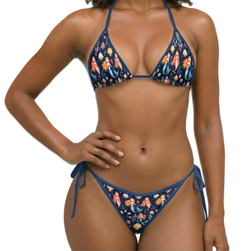 Cute Mermaid Bikini Set for Women, Two Piece Swimsuit, Ocean Fantasy Beachwear | Netecom