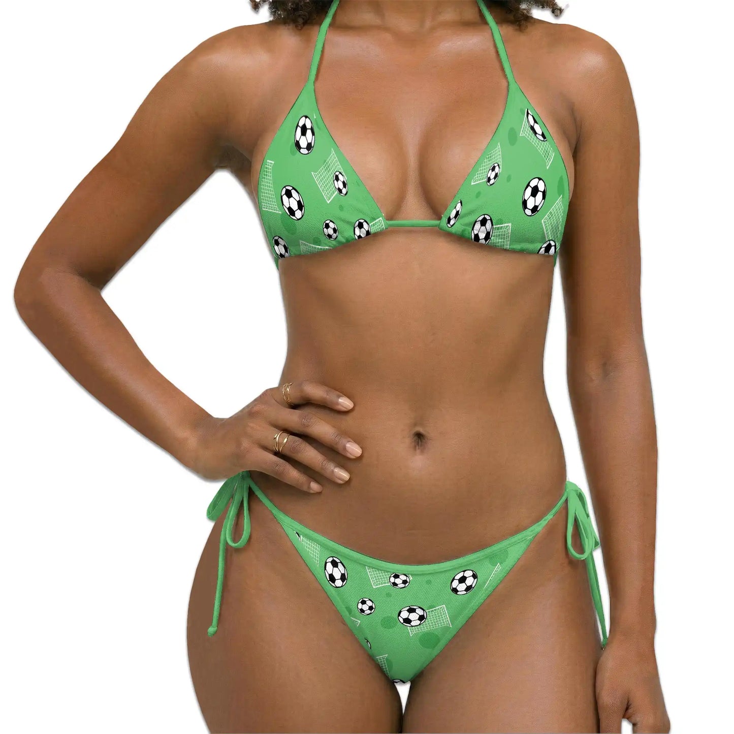 Ball Soccer Bikini Set for Women, Two Piece Swimsuit, Sports Beachwear | Netecom