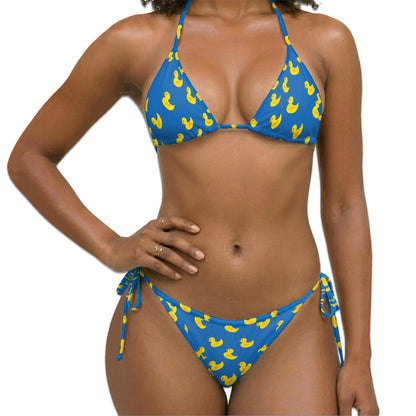 Duck Pattern Bikini Set for Women, Two Piece Swimsuit, Cute Animal Beachwear | Netecom