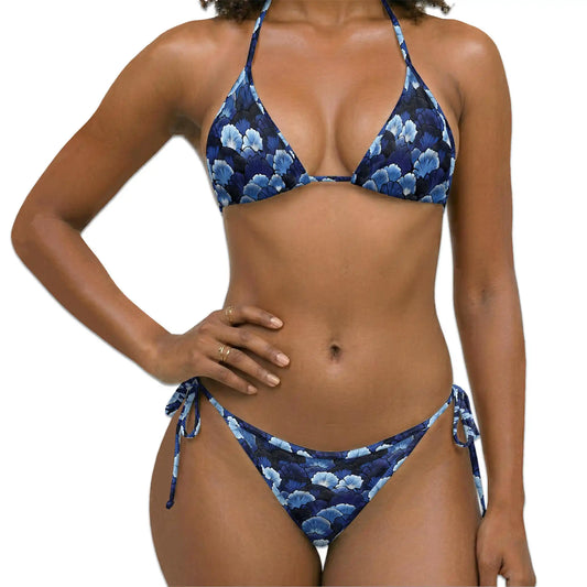 Ginkgo Leaves Bikini Set for Women, Two Piece Swimsuit, Elegant Botanical Beachwear | Netecom