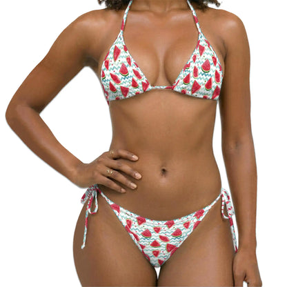 Water Melon Bikini Set for Women, Two Piece Swimsuit, Summer Fruit Beachwear | Netecom