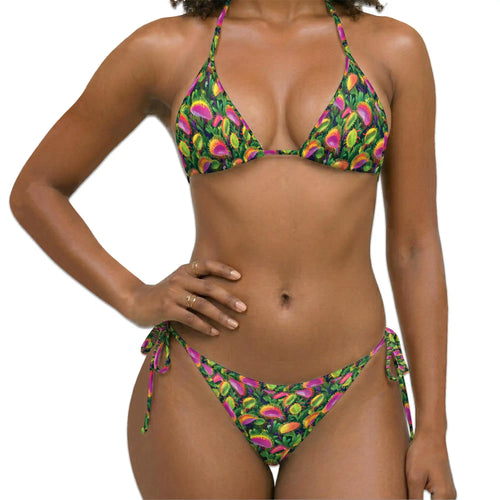 Tropical Venus Flytrap Bikini Set for Women,Two Piece Swimsuit – Carnivorous Plant | Netecom