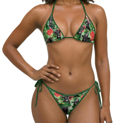 Angus Cattle Bikini Set for Women, Two Piece Swimsuit, Farm Animal Beachwear | Netecom