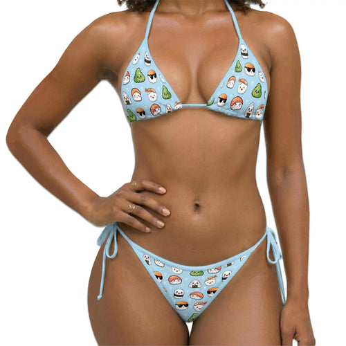 Kawaii Sushi Bikini Set for Women, Two Piece Swimsuit, Cute Food Beachwear | Netecom