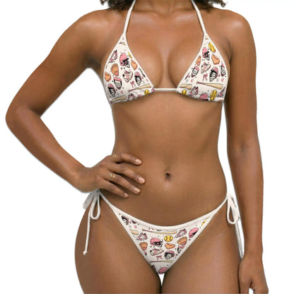 Cute Softball Bikini Set for Women Two Piece Swimsuit – Softball Print | Netecom