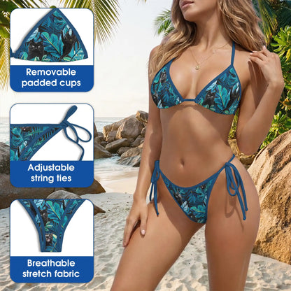 Mystic Black Cat Bikini Set – Two Piece Swimsuit| Netecom