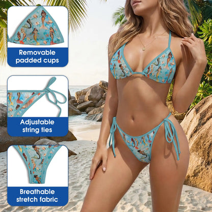 Mermaid Coral Reef Bikini Set – Ocean Fantasy Two Piece Swimsuit | Netecom