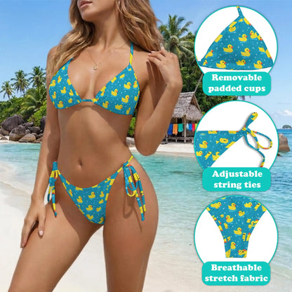 Lovely Duck Bikini Set for Women, Two Piece Swimsuit, Playful Animal Beachwear | Netecom