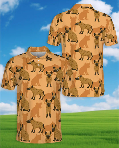 Hyena Polo Shirt – African Wildlife Print | Netecom