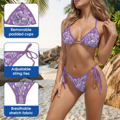 Hibiscus Bikini Set – Tropical Floral Two Piece Swimsuit | Netecom