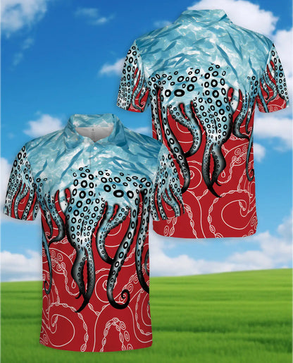 Octopus Tentacles Polo Shirt for Men – Colorful Ocean Design | Netecom