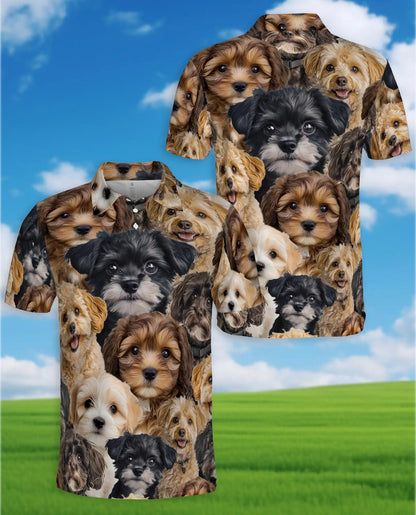 Schnoodle Dog 3D Polo Shirt for Men – Cute Puppy Design | Netecom