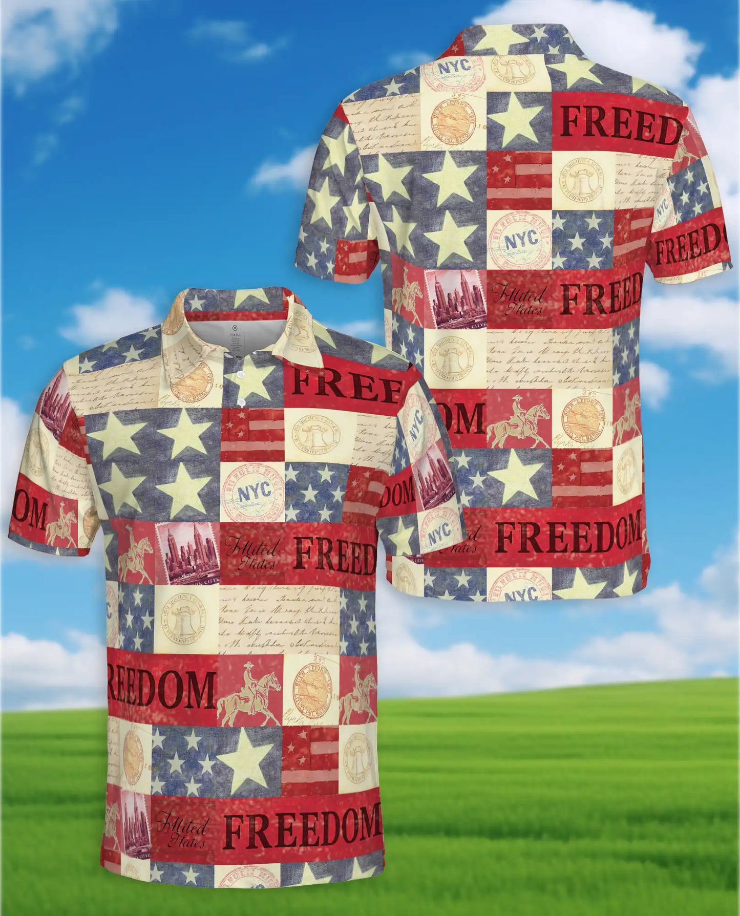Independence Day Patriotic Polo Shirt for Men | Netecom
