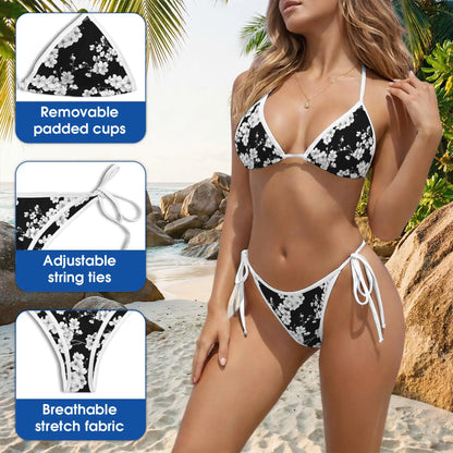 Sakura Cherry Blossom Bikini Set – Floral Two Piece Swimsuit | Netecom