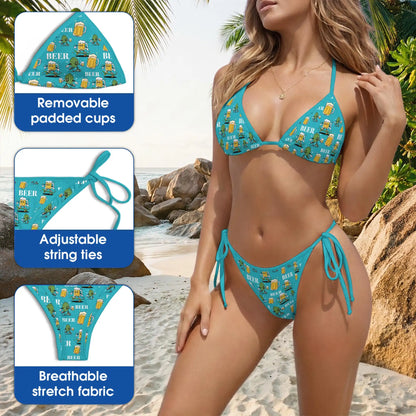 Funny Beer Bikini Set – Novelty Two Piece Swimsuit | Netecom